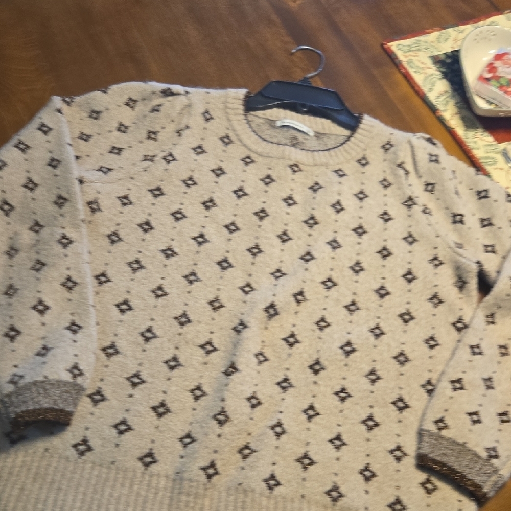 Women's Beige With Copper Accents Sweater From Staccato